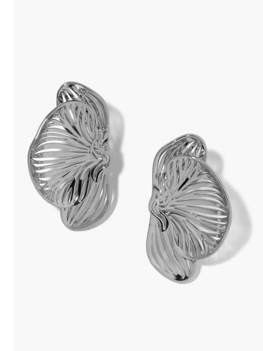 NWT JENNIFER FISHER SMALL ORCHID STUD EARRINGS SILVER